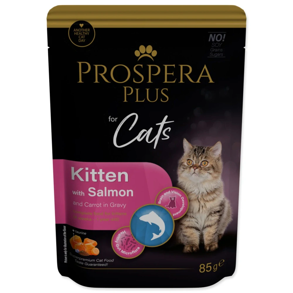 Kapsička Prospera Plus Kitten, Salmon, Carrot 85 g