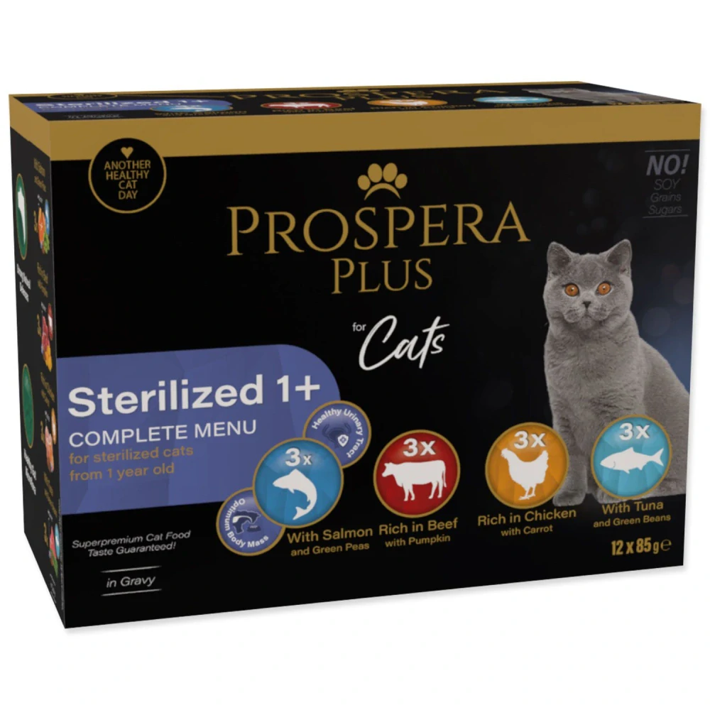 Kapsička Prospera Plus Sterilized 1+, 12 x 85 g
