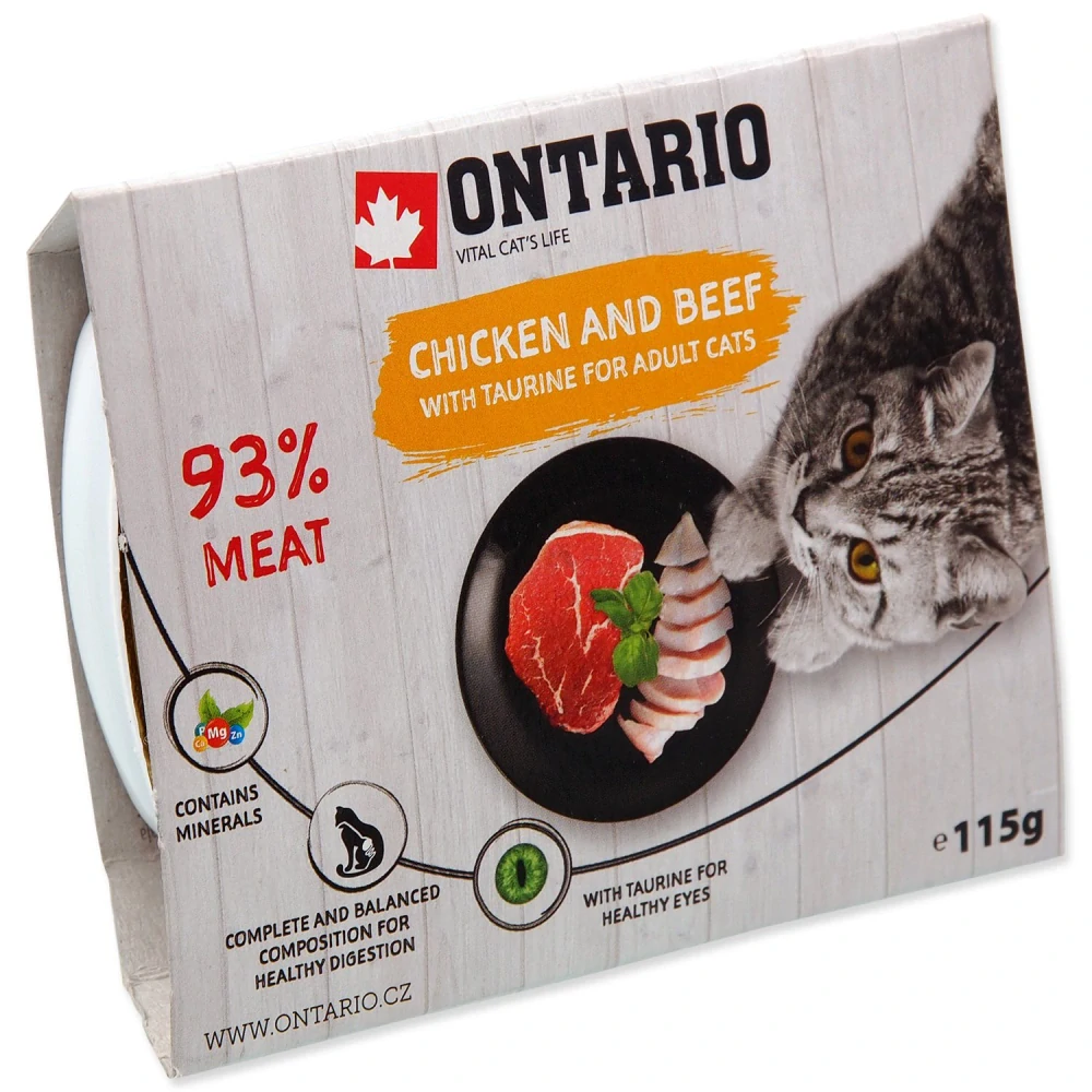 Vanička Ontario kuře s hovězím a taurinem 115 g
