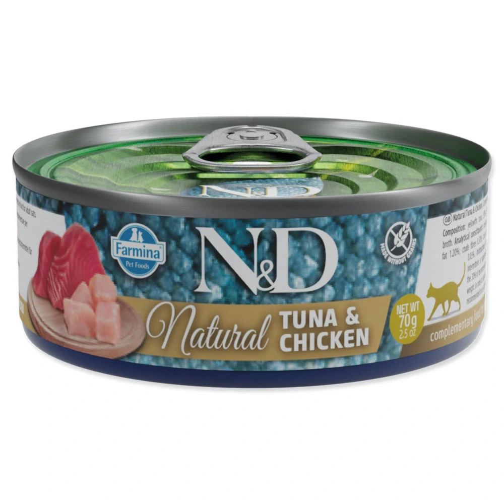 Konzerva N&D Cat Natural Tuna & Chicken 70 g