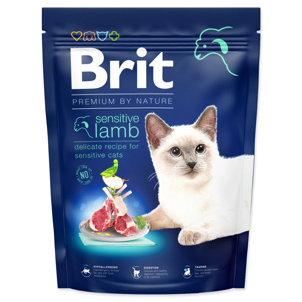 Krmivo Brit Premium by Nature Cat Sensitive Lamb 300g