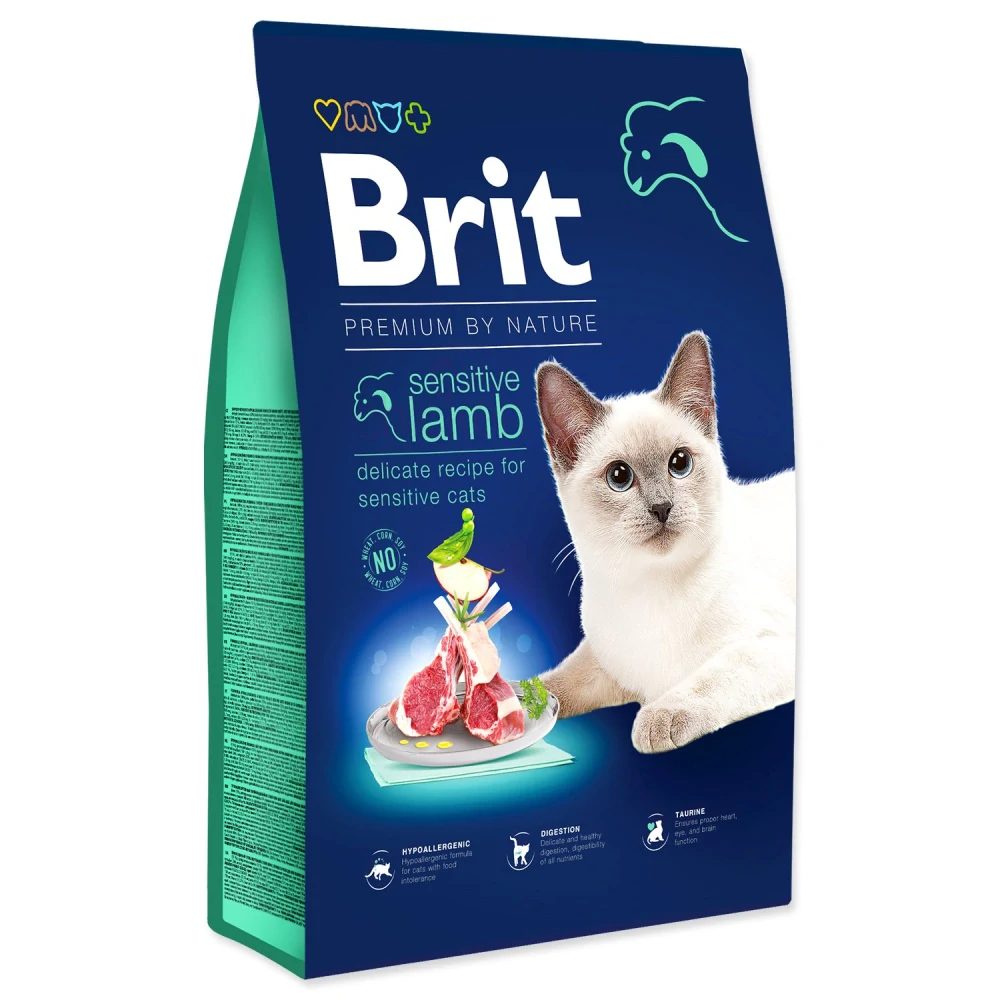 Krmivo Brit Premium by Nature Cat Sensitive Lamb 8kg