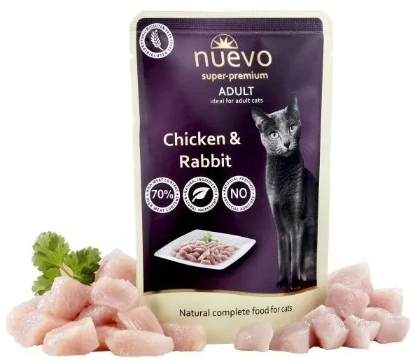 Nuevo kočka kapsa Adult Kuře a Králík 85 g