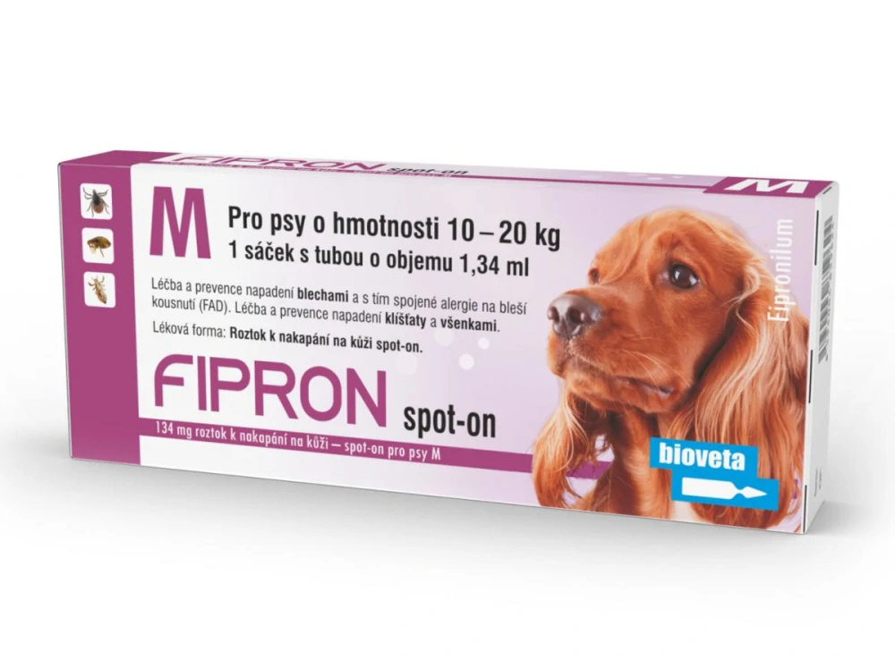 Fipron 134mg Spot-On pes 10 - 20kg 1 pipeta