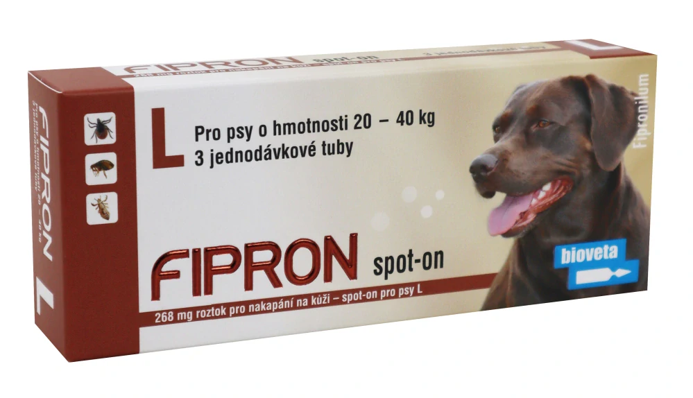 Fipron 268mg Spot-On pes 20 - 40kg 3 pipety