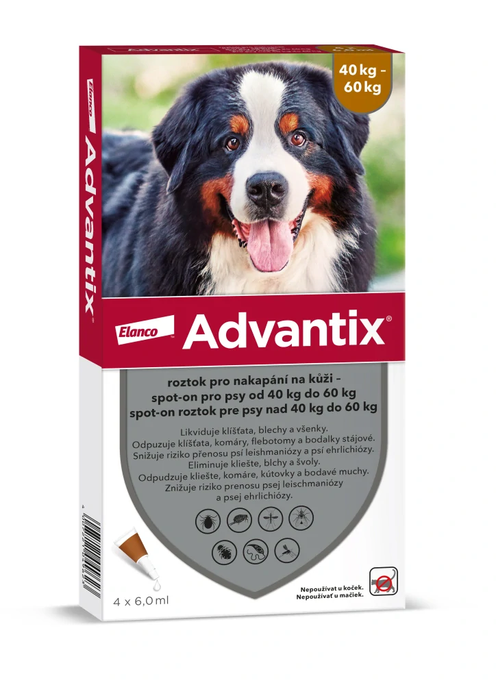 Advantix Spot On pro psy 40-60kg - 4 pipety