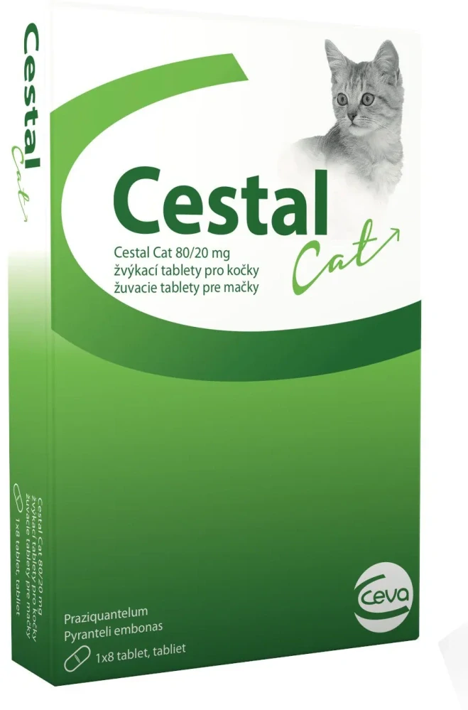 Cestal Cat žvýkací tablety pro kočky - 8 tablet