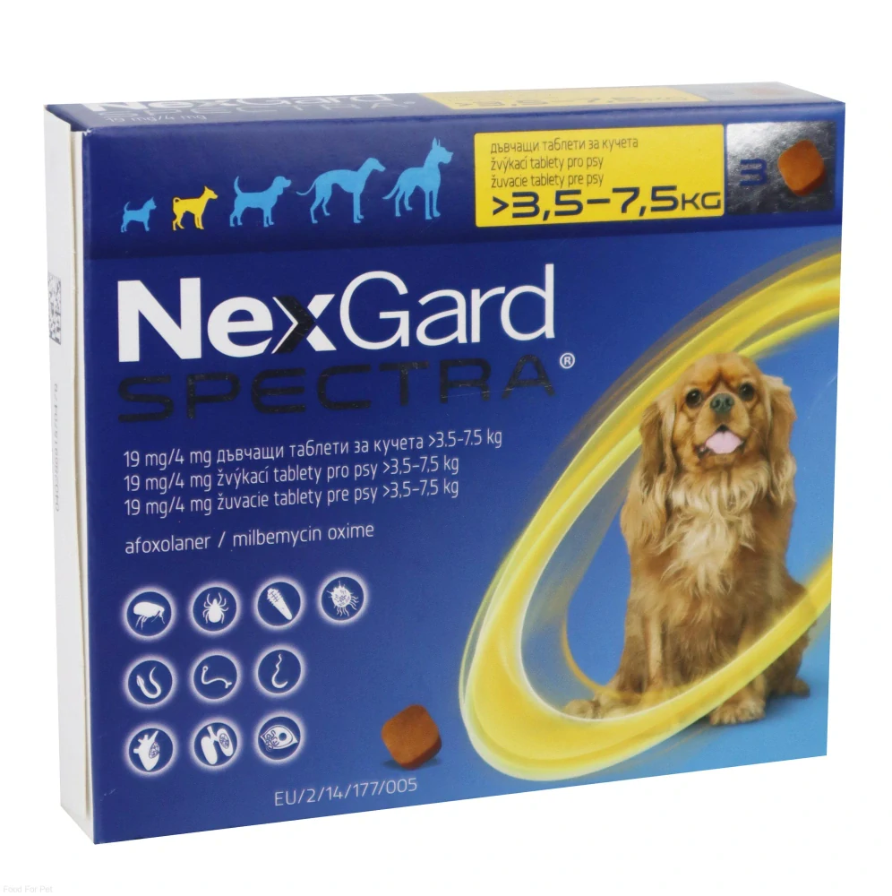NexGard Spectra S (3,5-7,5kg) 3 tablety