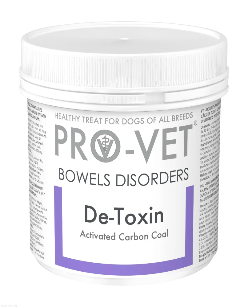 PRO-VET De-toxin 135g (cca 90 tablet) - černé uhlí