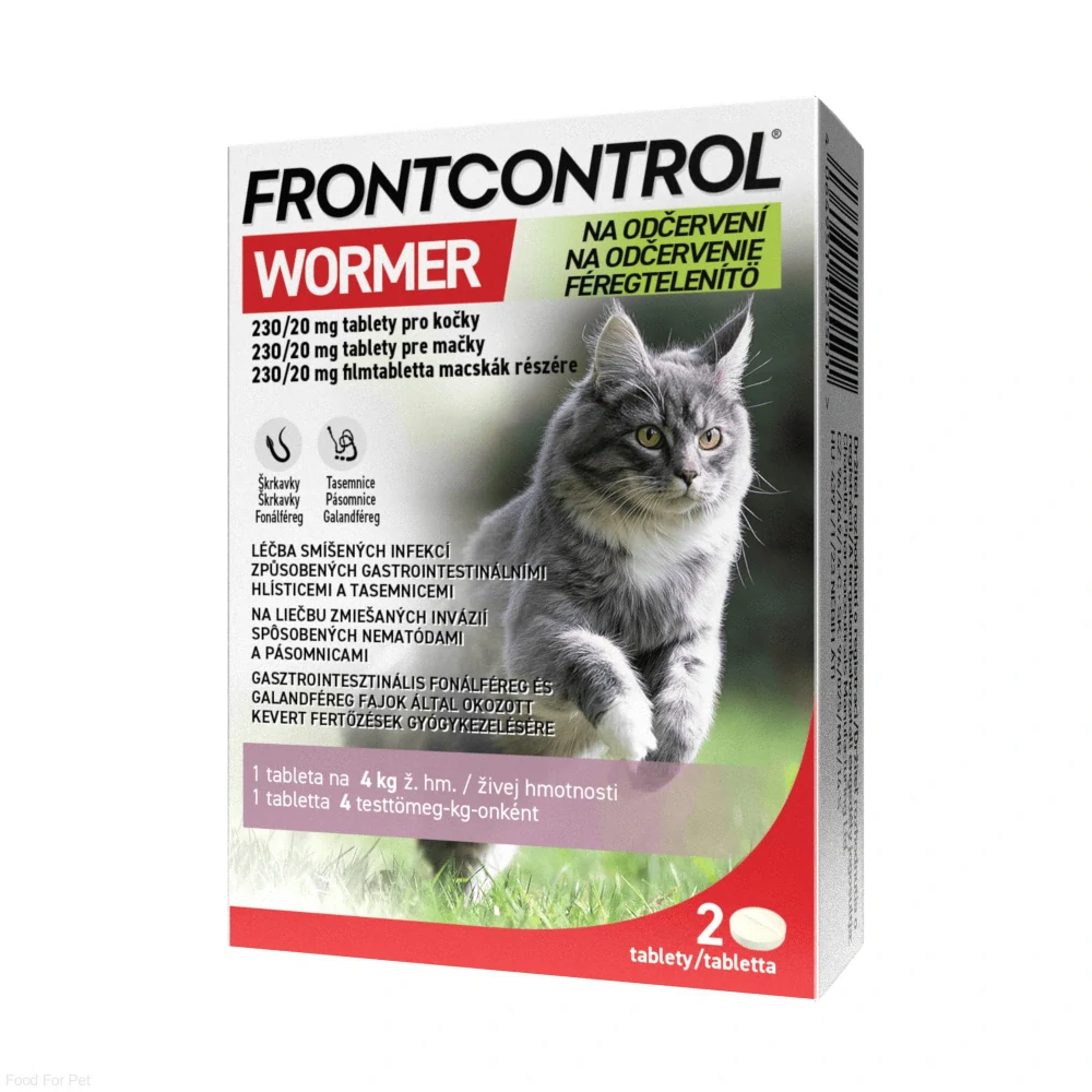 FRONTCONTROL WORMER 230/20mg pro kočky 2 tablety