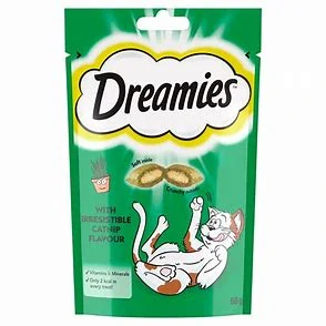 Dreamies kočka pochoutka catnip 60g