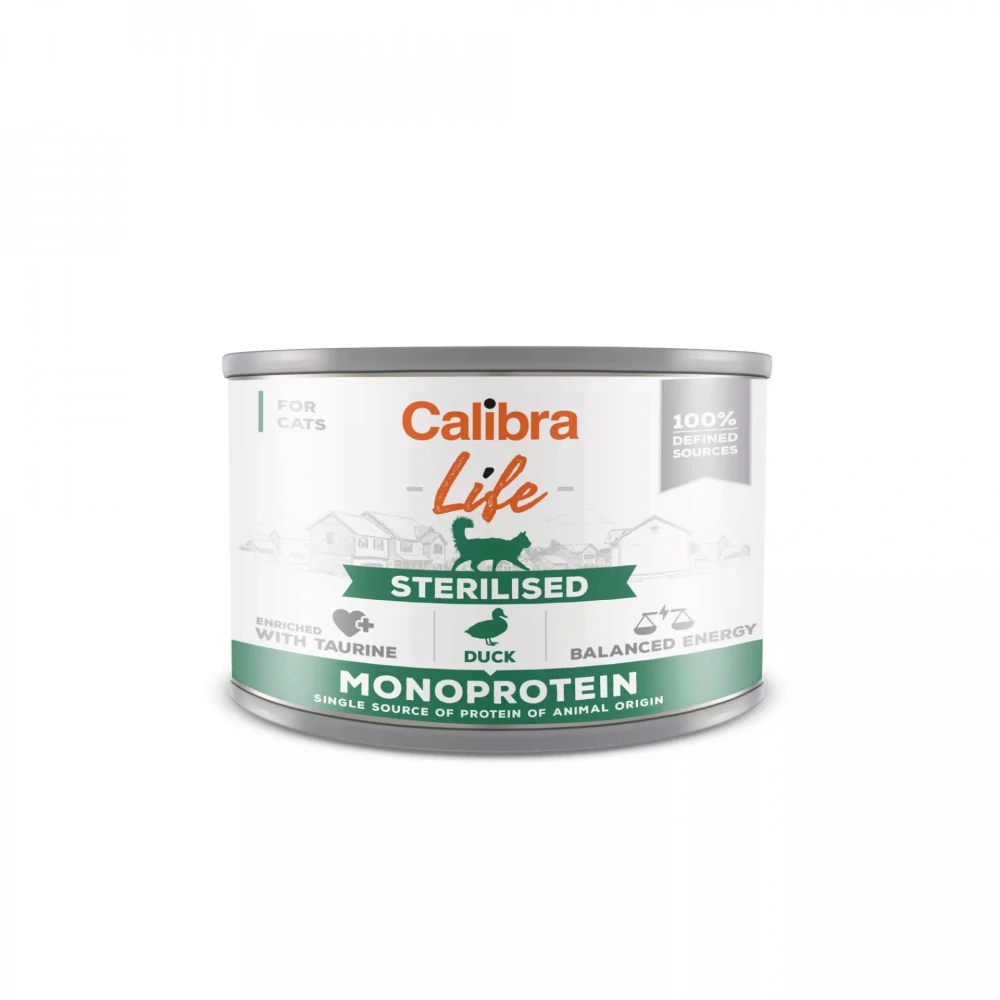 Calibra Cat Life konz.Sterilised Duck 200g
