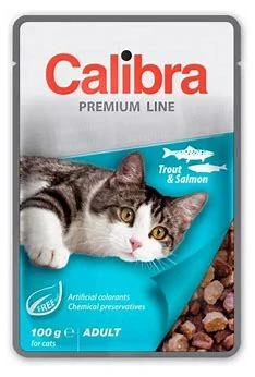 Calibra Cat kapsa Premium Adult Trout & Salmon 100g