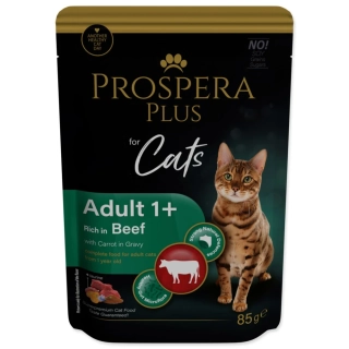 Kapsička Prospera Plus Adult 1+, Beef, Carrot 85 g