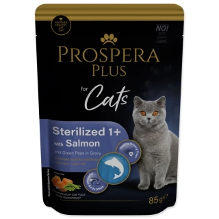 Kapsička Prospera Plus Sterelized 1+, Salmon, Peas 85 g