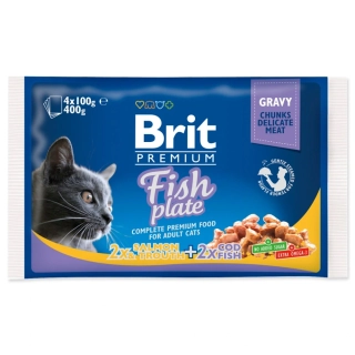 Kapsička Brit Premium Cat Family Plate v omáčce Multi 400g (4x100g)