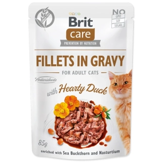 Kapsička Brit Care Cat kachna, filety v omáčce 85 g