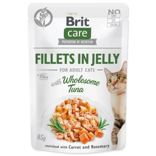 Kapsička Brit Care Cat tuňák, filety v želé 85 g