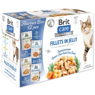 Kapsičky Brit Care Cat Flavour box filety v želé Multi 12 x 85 g