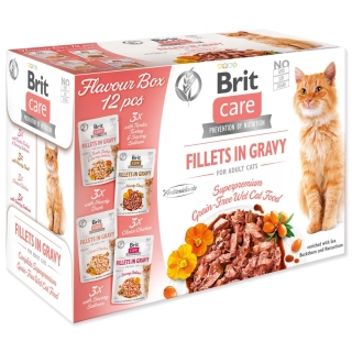 Kapsičky Brit Care Cat Flavour box filety v omáčce Multi 12 x 85 g