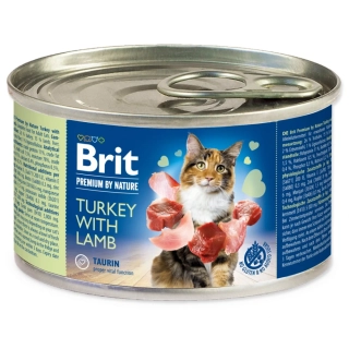 Konzerva Brit Premium by Nature krůta a jehněčí 200 g