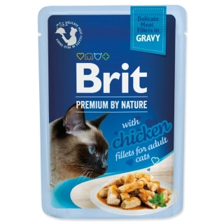 Kapsička Brit Premium by Nature kuřecí filety v omáčce 85 g