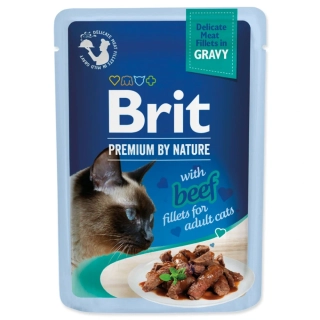 Kapsička Brit Premium by Nature hovězí filety v omáčce 85 g