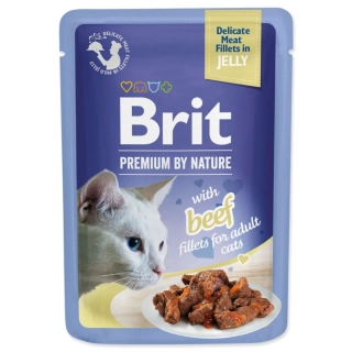 Kapsička Brit Premium by Nature hovězí filety v želé 85 g