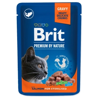Kapsička Brit Premium Cat Sterilised losos 100g