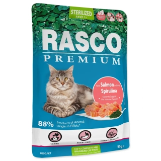 Kapsička Rasco Premium Sterilized losos se spirulinou 85 g