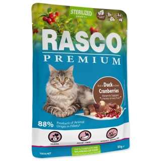 Kapsička Rasco Premium Sterilized kachna s brusinkou 85 g