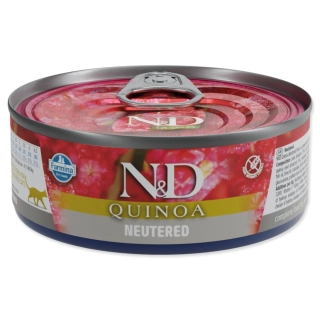 Konzerva N&D Cat Quinoa Neutered Pork 80 g