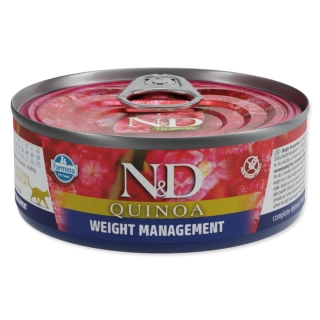 Konzerva N&D Cat Quinoa Weight Managment 80 g