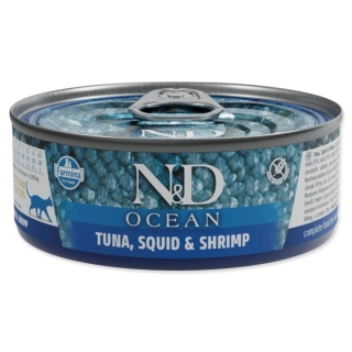 Konzerva N&D Cat Ocean Tuna, Squid & Shrimp 70 g