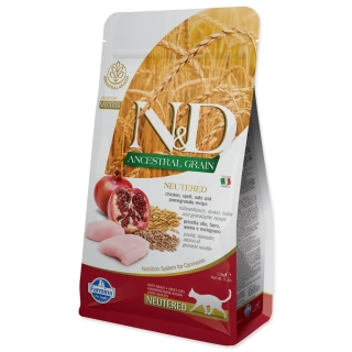 Krmivo N&D Cat Neutered Ancestral Grain Chicken & Pomegranate 1,5kg