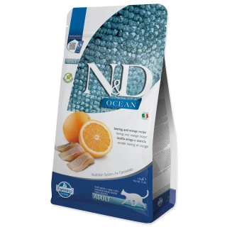 Krmivo N&D Cat Ocean Neutered Herring & Orange 1,5kg