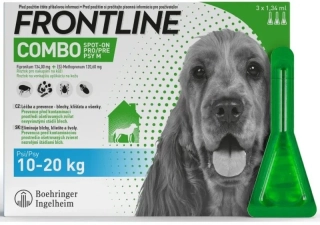 FRONTLINE COMBO spot-on pro psy M (10-20kg)-3 pipety x1,34ml