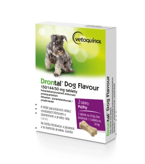 Drontal Dog Flavour 150/144/50mg 2 tablety