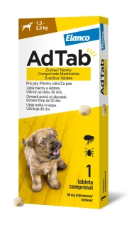 AdTab pro psy 56mg žvýkací tbl. (1,3-2,5kg) 1 tableta