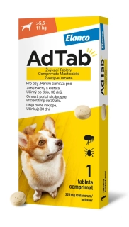 AdTab pro psy 225mg žvýkací tbl. (5,5-11kg) 1 tableta