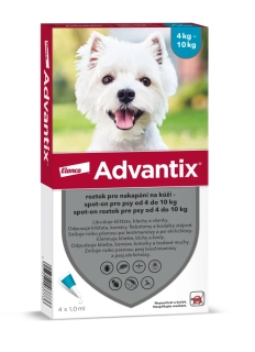 Advantix Spot On pro psy 4-10kg - 4 pipety