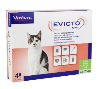 Evicto pro Spot-on kočky 2,6-7,5kg - 4 pipety