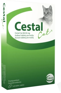 Cestal Cat žvýkací tablety pro kočky - 8 tablet