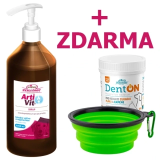VITAR ArtiVit Sirup 1000ml + DentON 100g a cestovní miska ZDARMA