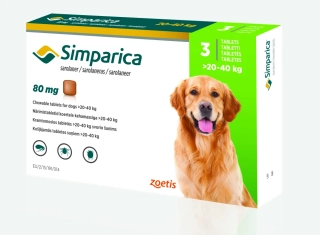Simparica 80mg 20 - 40kg 3 tablety