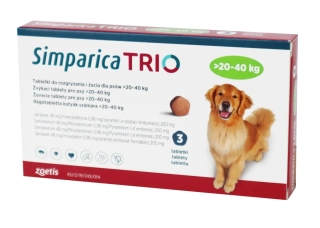 Simparica TRIO 20 - 40kg 3 tablety