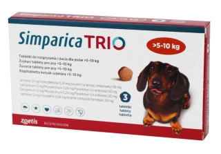 Simparica TRIO 5 - 10kg 3 tablety