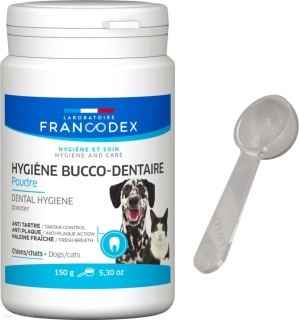 Francodex Zubní pasta v prášku pes, kočka 150g