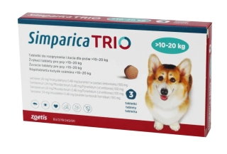 Simparica Trio 10-20kg 3 tablety