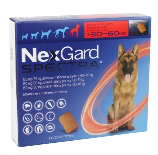 NexGard Spectra XL (30-60kg) 3 tablety